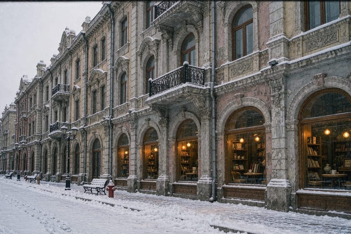 Rua nevada em Harbin
